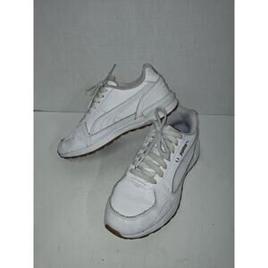 PUMA Graviton Leather Lace Up Womens White Sneakers Casual Shoes Size 6